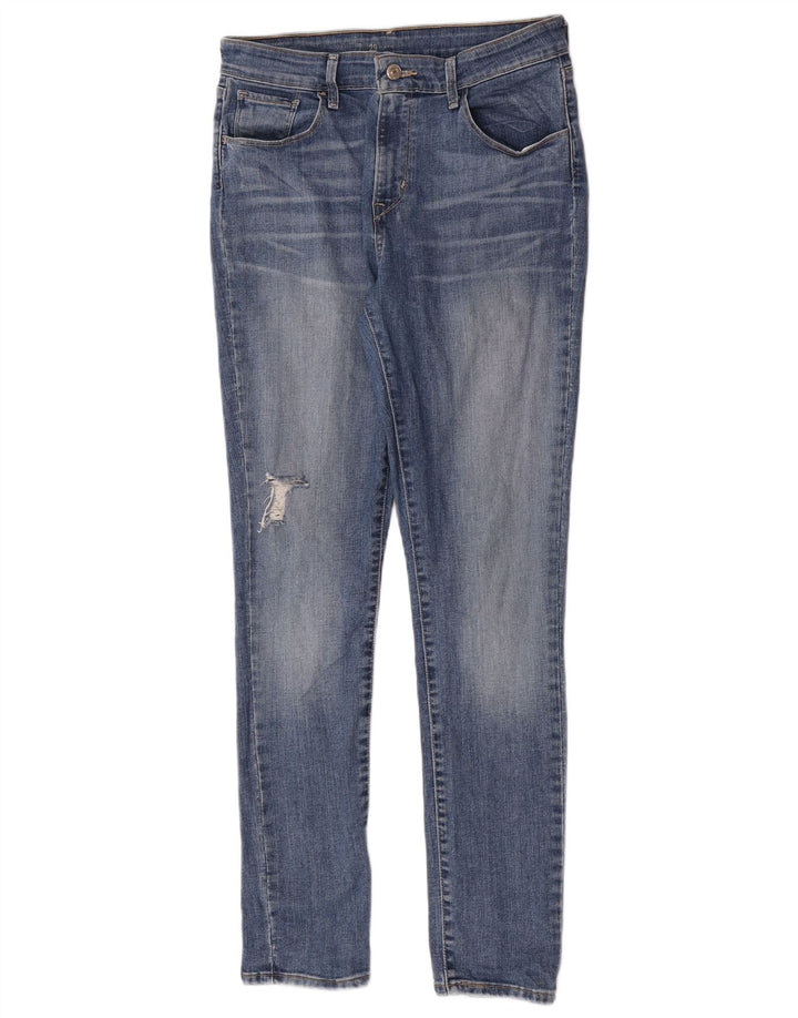 Levi's Jean Skinny Effet Déchiré W29 L30 Femme Bleu Coton