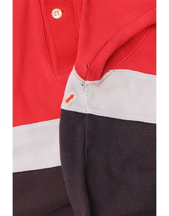 Hackett Polo Graphique Homme Grand Coton Colorblock Rouge