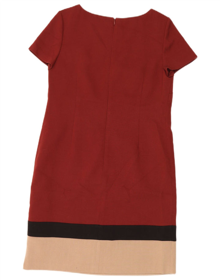 Marks & Spencer Robe droite pour femme UK 12 Polyester color block rouge moyen