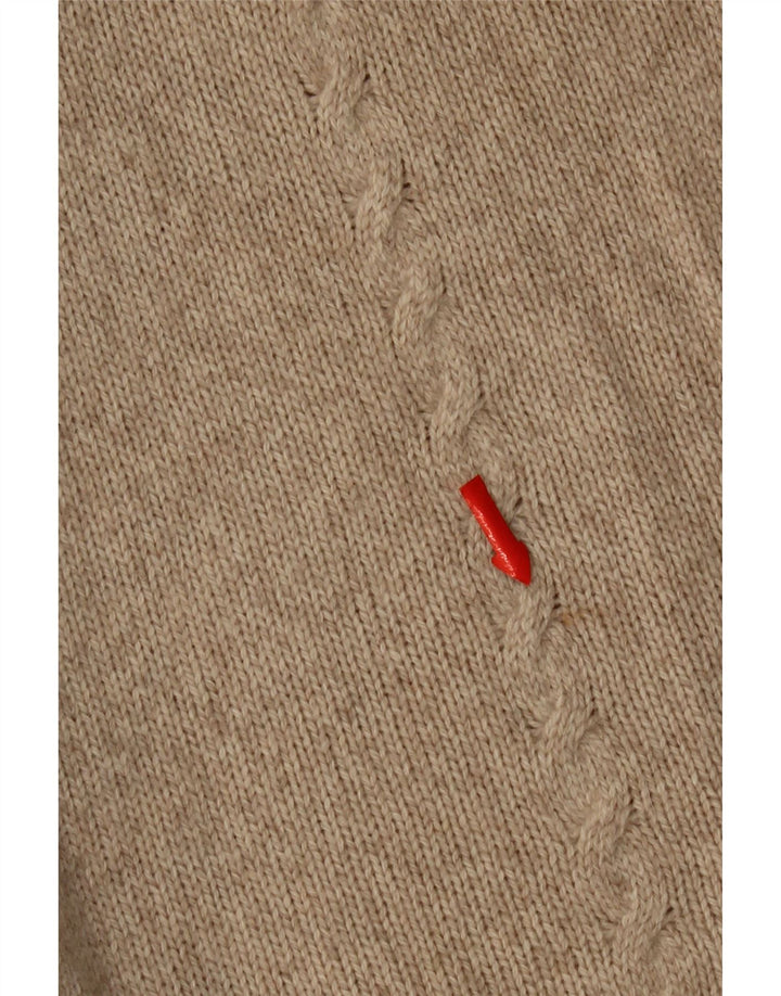 Massimo Dutti Pull cardigan surdimensionné pour femme UK 10 Petit Beige