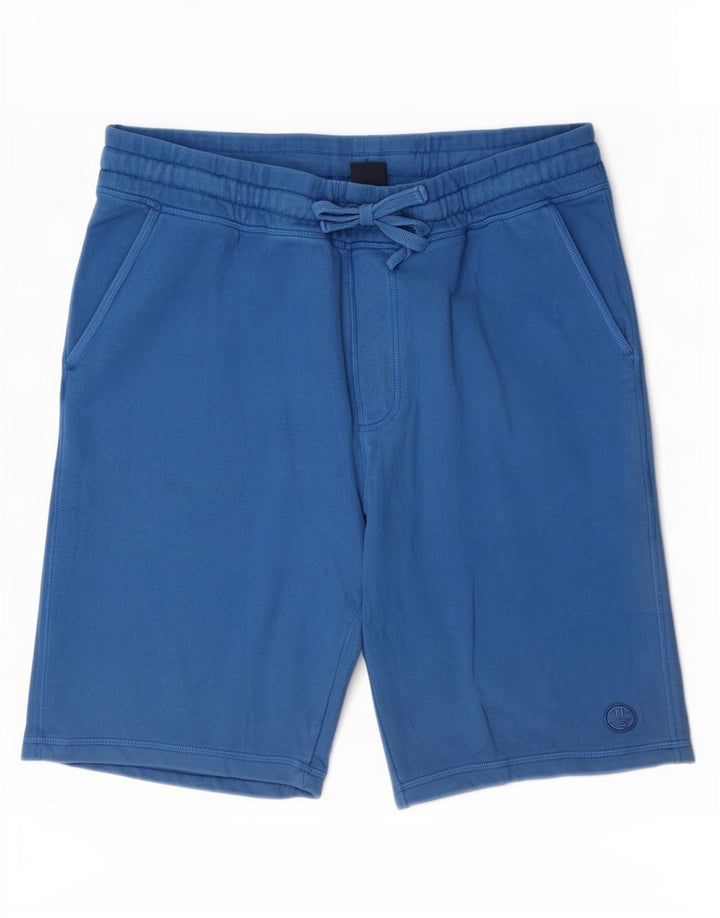 North Sails Short de Sport Homme Bleu Moyen Coton