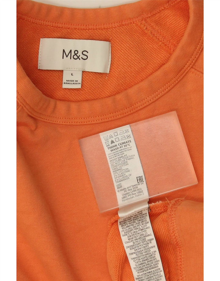 Marks & Spencer Sweat-shirt pour homme en coton orange Taille L