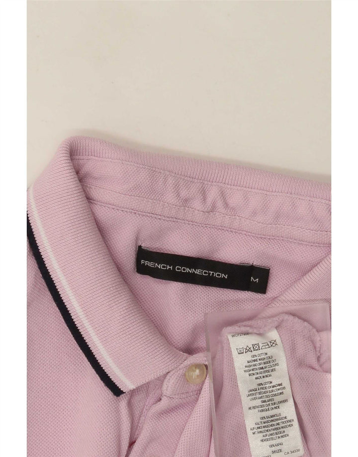 French Connection Polo Regular Fit Homme Rose Moyen Coton