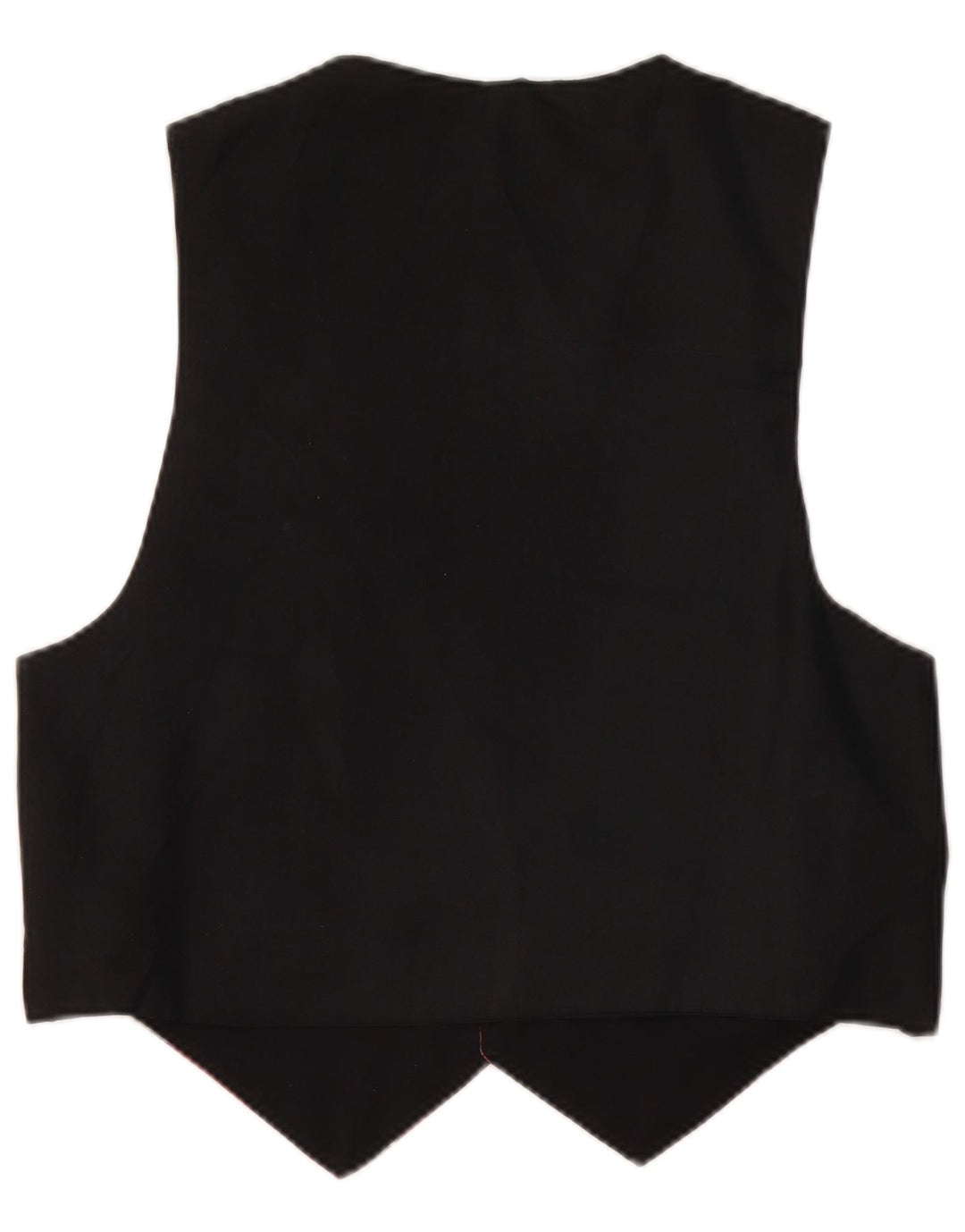 VINTAGE Gilet Femme UK 14 Moyen Noir Floral Polyester