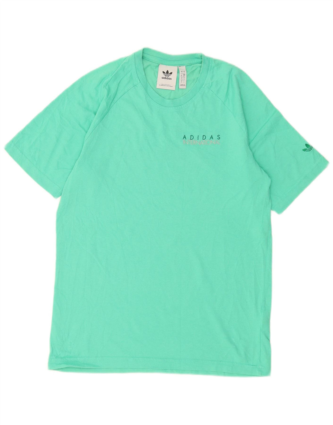 Adidas T-shirt graphique pour homme Petit coton turquoise