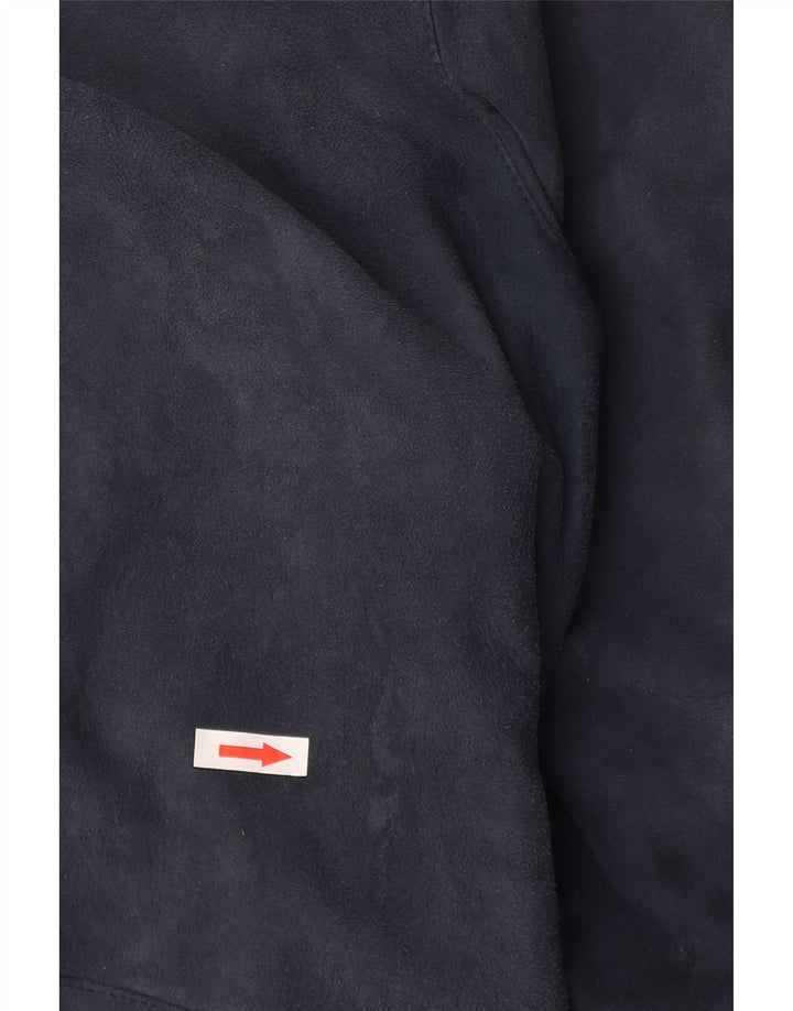 Umberto Olivieri Veste En Daim Femme IT 46 Large Bleu Marine