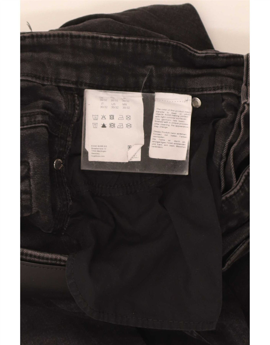 Hugo Boss Jean Slim W30 L31 Homme Noir Coton