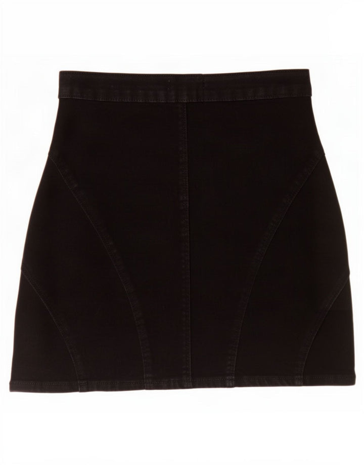Zara Femme Mini Jupe En Jean Moyen W28 Noir