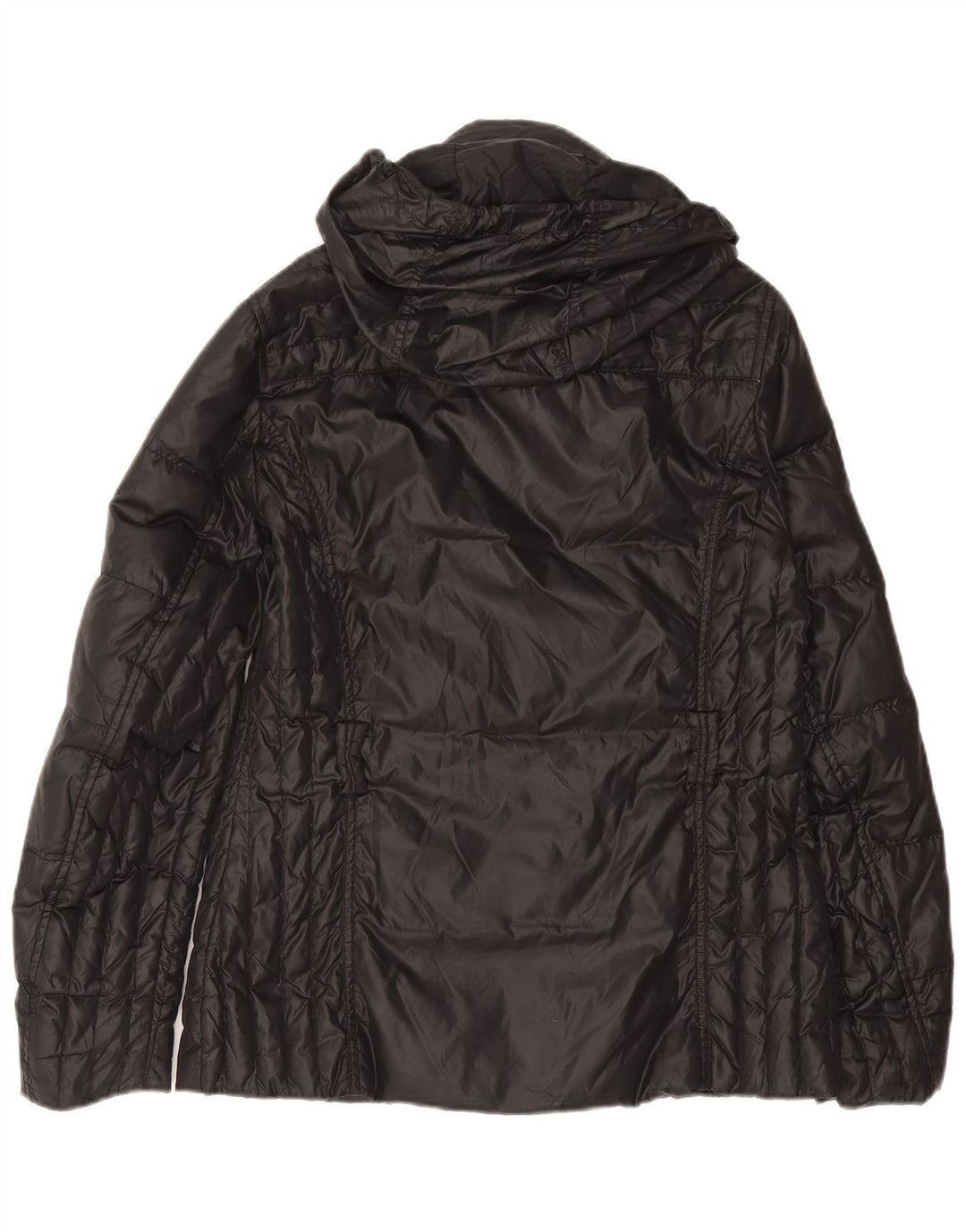 North Sails Veste matelassée à capuche pour femme UK 16 Large Noir Polyamide