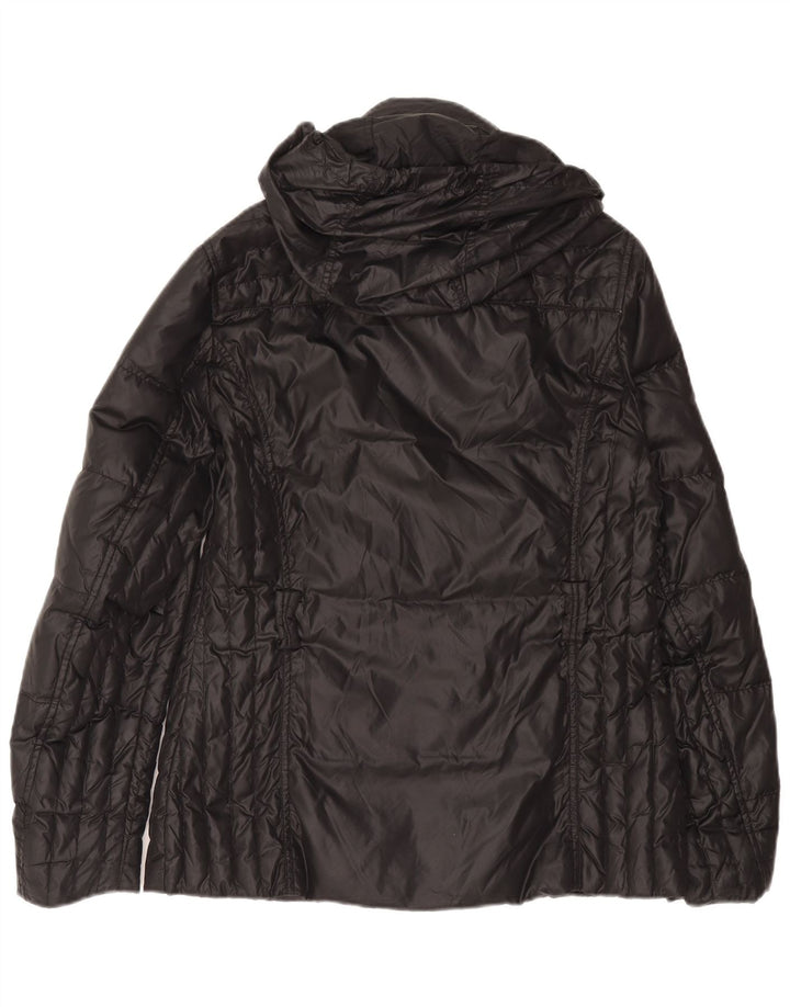 North Sails Veste matelassée à capuche pour femme UK 16 Large Noir Polyamide