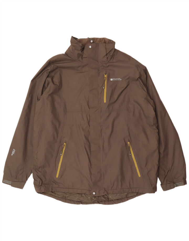 Mountain Warehouse Veste de Pluie Homme UK 42 XL Kaki Nylon