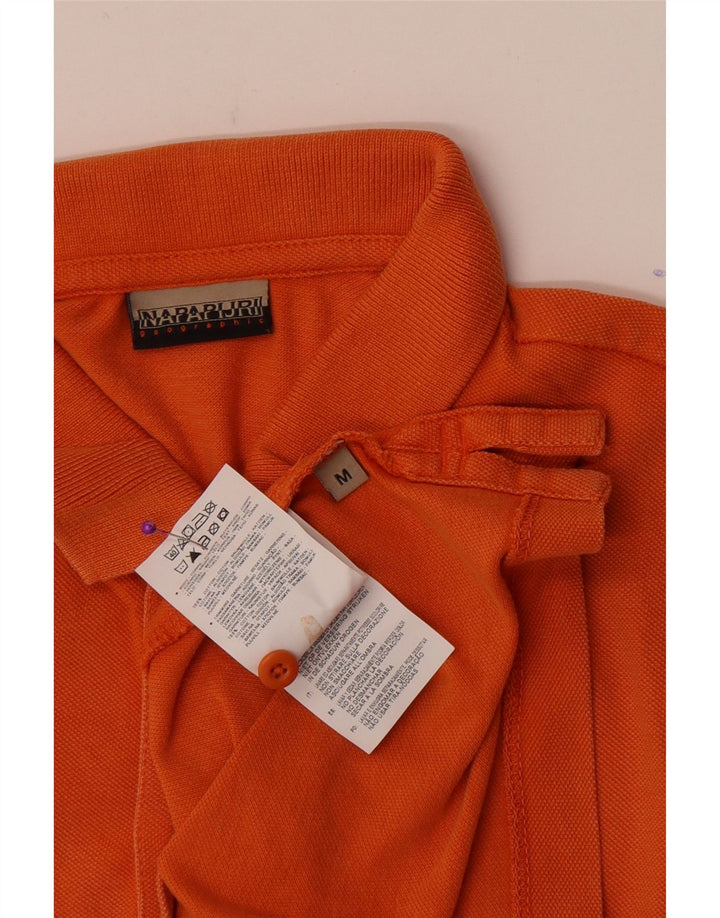 Napapijri Polo Homme Orange Moyen Coton