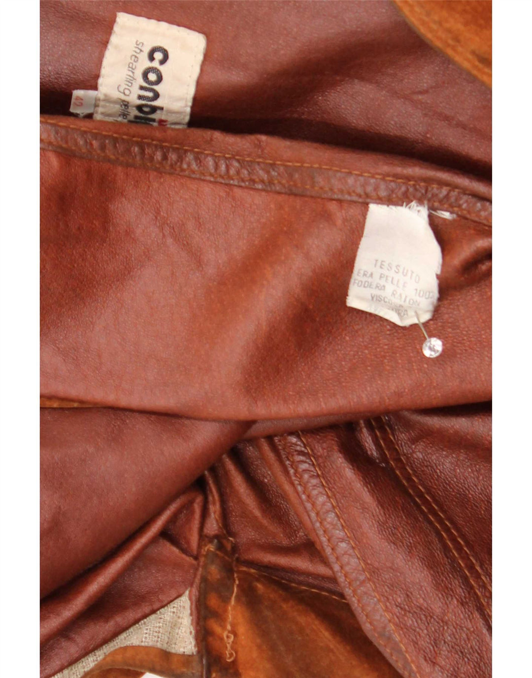 Conbipel Veste Oversize En Daim Femme IT 42 Cuir Beige Moyen