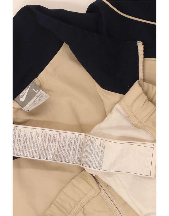 Nike Veste de survêtement pour homme Large Beige Colourblock Polyester