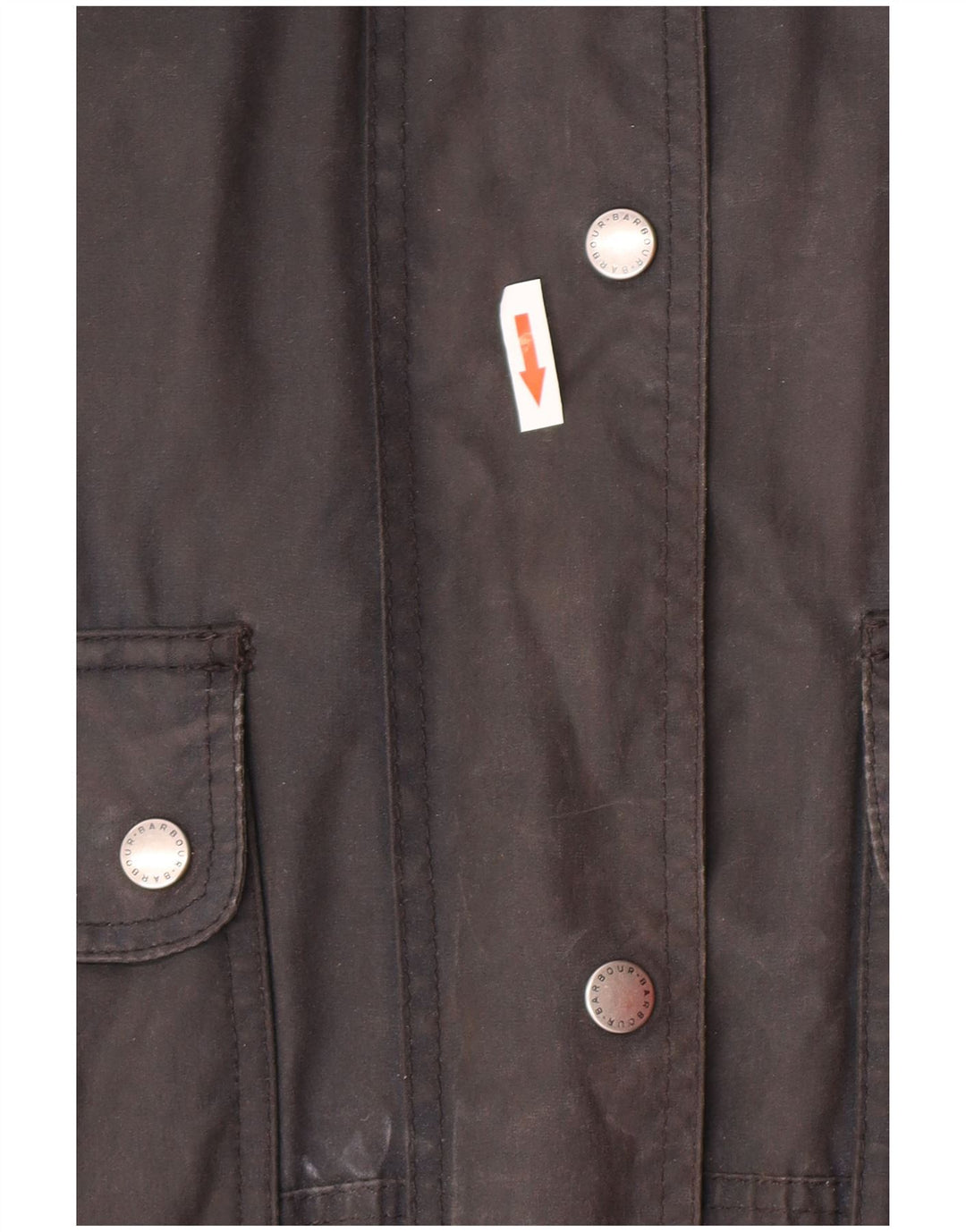 BARBOUR Veste cirée surdimensionnée à capuche pour femme UK 12 en coton bleu marine moyen