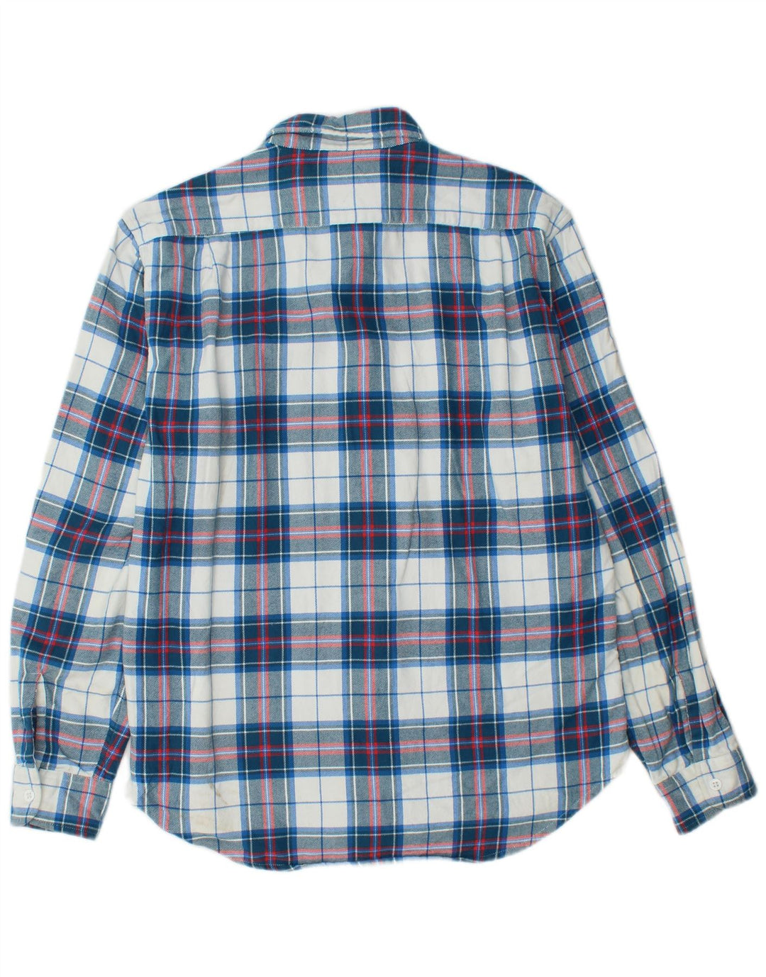 BONOBOS Chemise en flanelle pour homme, coupe standard, en coton à carreaux bleu moyen