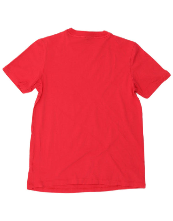 ADIDAS T-shirt graphique pour femme UK 12 en coton rose moyen