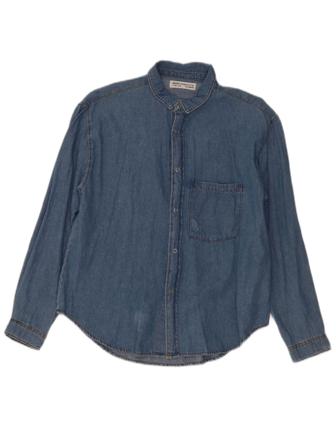 Chemise en jean Zara garçon 13-14 ans bleu coton