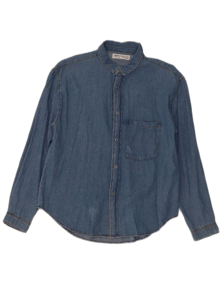 Chemise en jean Zara garçon 13-14 ans bleu coton