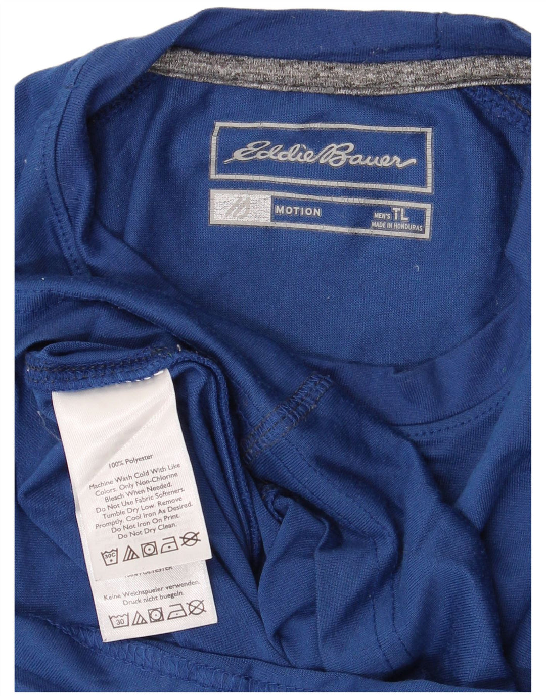 EDDIE BAUER T-Shirt Homme Haut Large Bleu Polyester
