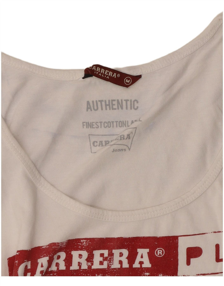 CARRERA Débardeur graphique pour femme UK 12 Medium Blanc