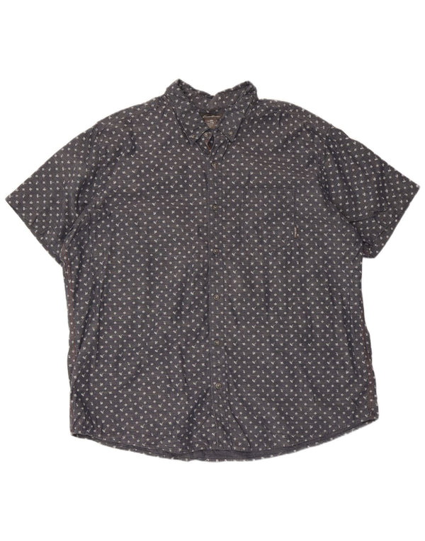 Eddie Bauer Chemise à manches courtes pour homme 2XL en coton à pois bleu