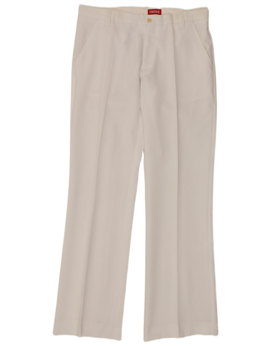 Pantalon Chino Droit Homme Energie W36 L34 Blanc Polyester