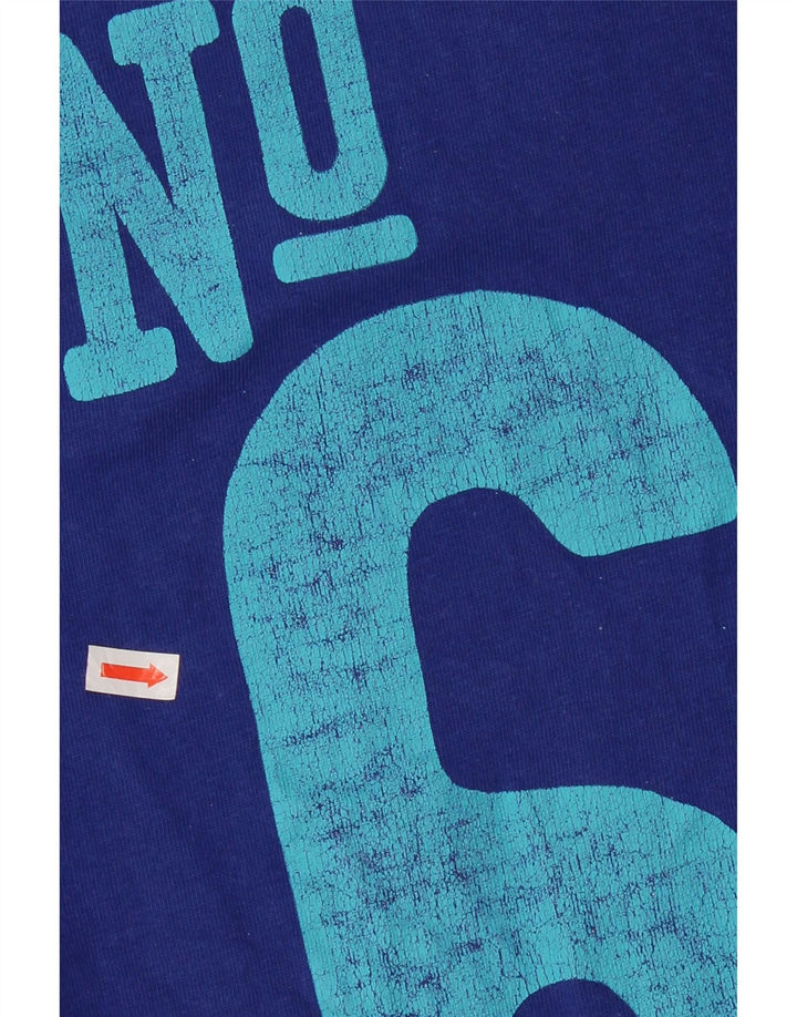 Superdry T-Shirt Graphique Homme Petit Bleu Coton