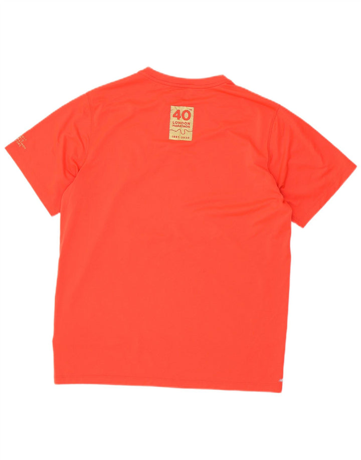 New Balance T-Shirt Graphique Homme Haut Large Rouge Polyester