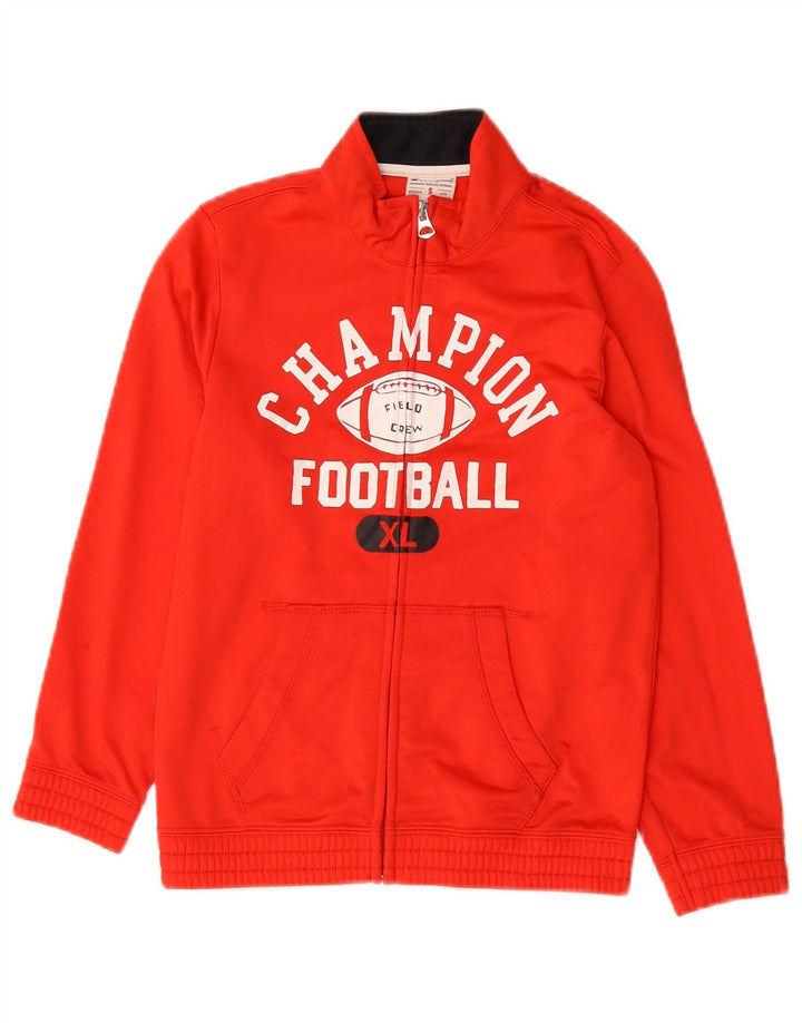 Champion Veste de Survêtement Graphique Garçon 7-8 Ans Petit Rouge Polyester