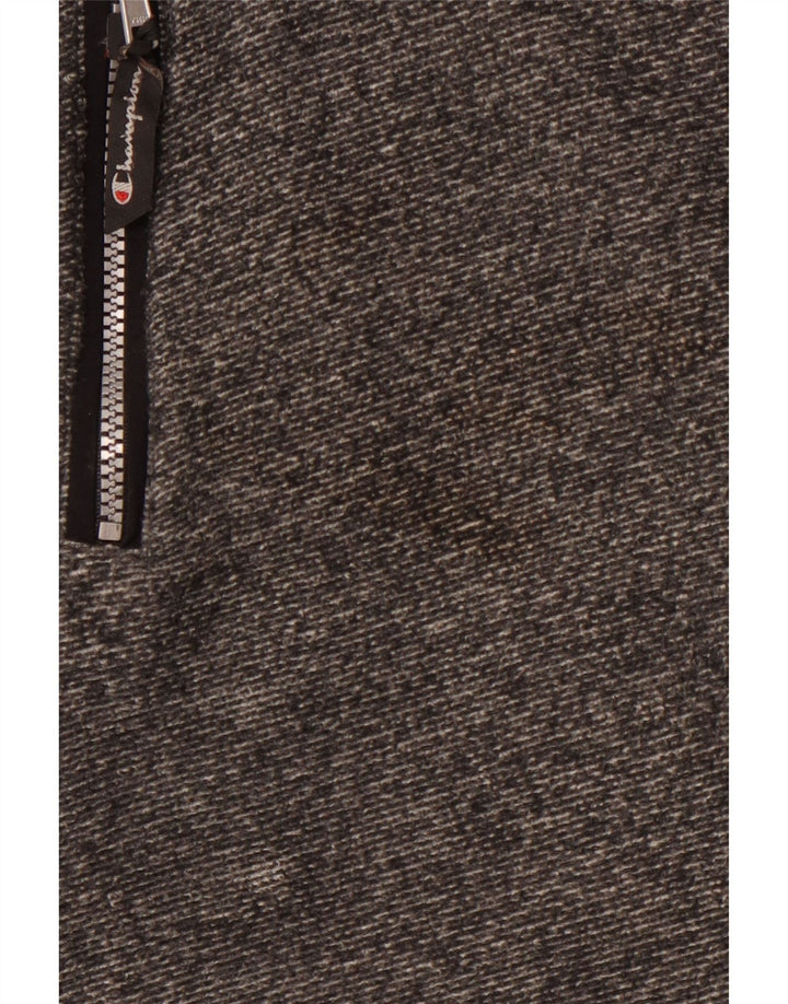 CHAMPION Veste polaire à capuche pour homme UK 42 XL Gris à fines rayures Polyester