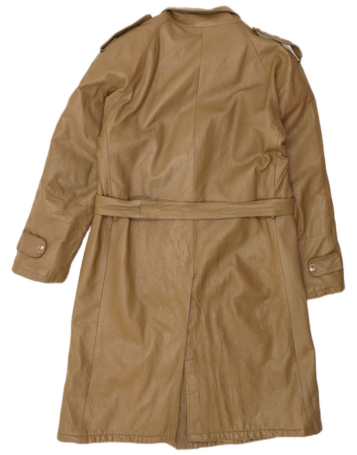 Trench en cuir homme vintage IT 46 petit cuir marron