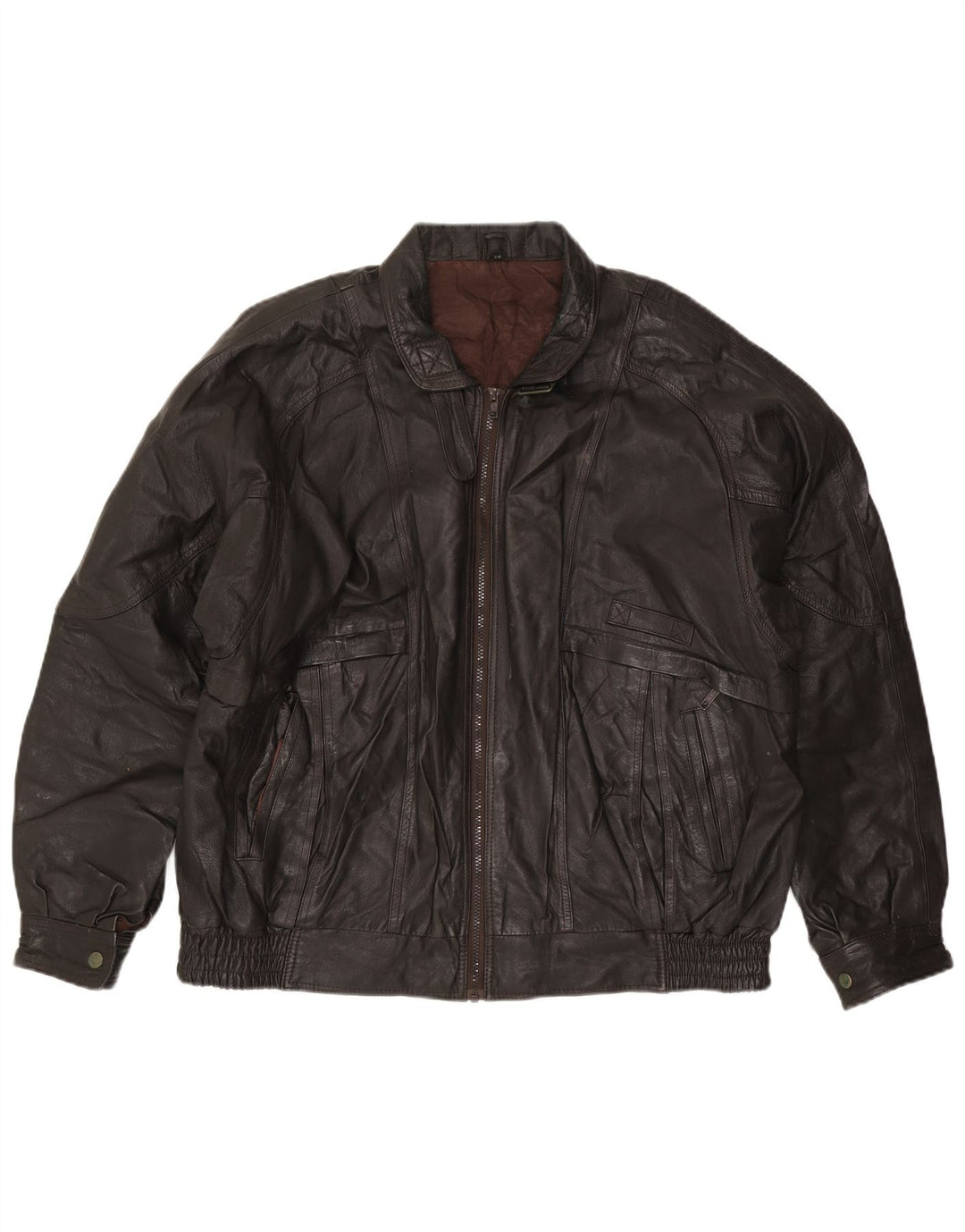 C&A Veste en cuir pour homme IT 58 4XL Cuir marron