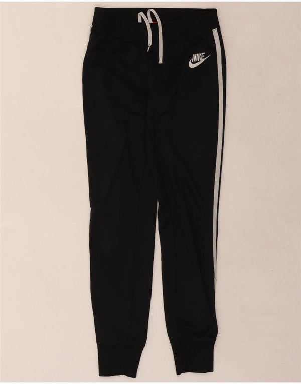 Pantalon de survêtement Nike pour femme Joggers UK 6 XS Polyester rayé noir