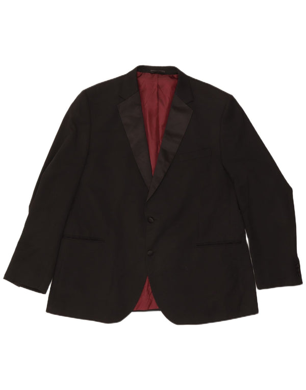 Marks & Spencer Veste blazer coupe classique à 2 boutons pour homme UK 48 2XL Noir