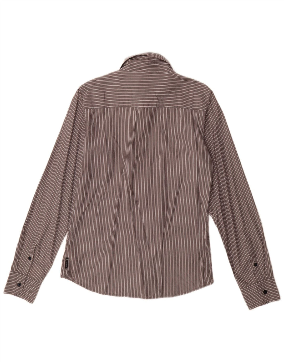 Armani Junior Chemise Garçon 15-16 ans Gris Coton Rayé