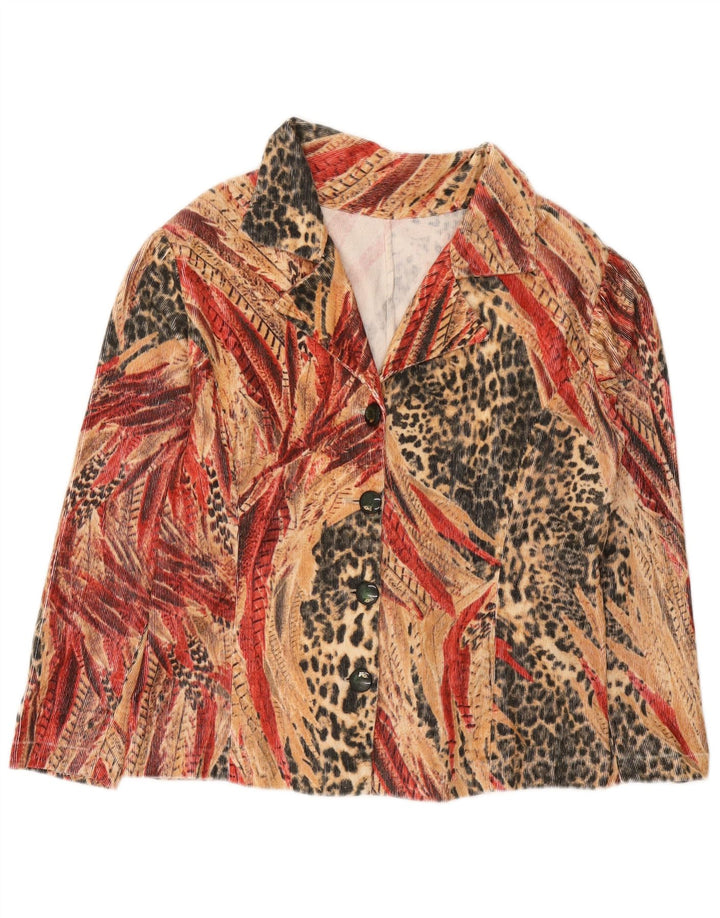 vintage Femme 4 Bouton Blazer Veste UK 10 Petit Multicolore