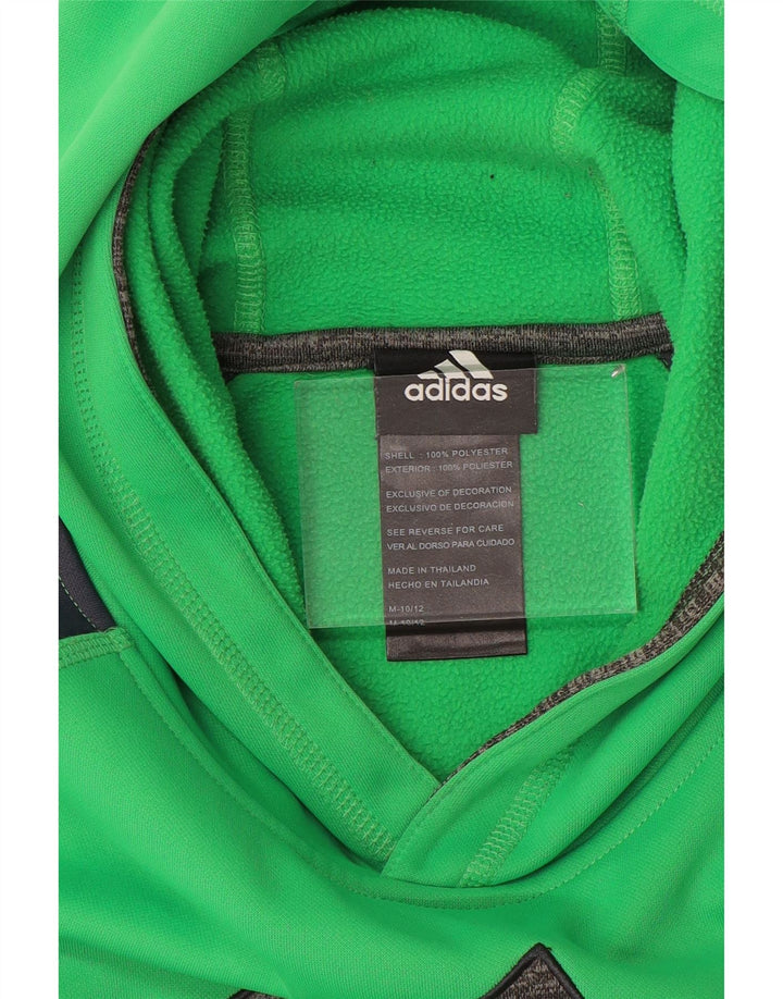 ADIDAS Pull à capuche Climawarm pour garçon 10-11 ans Vert moyen colour block