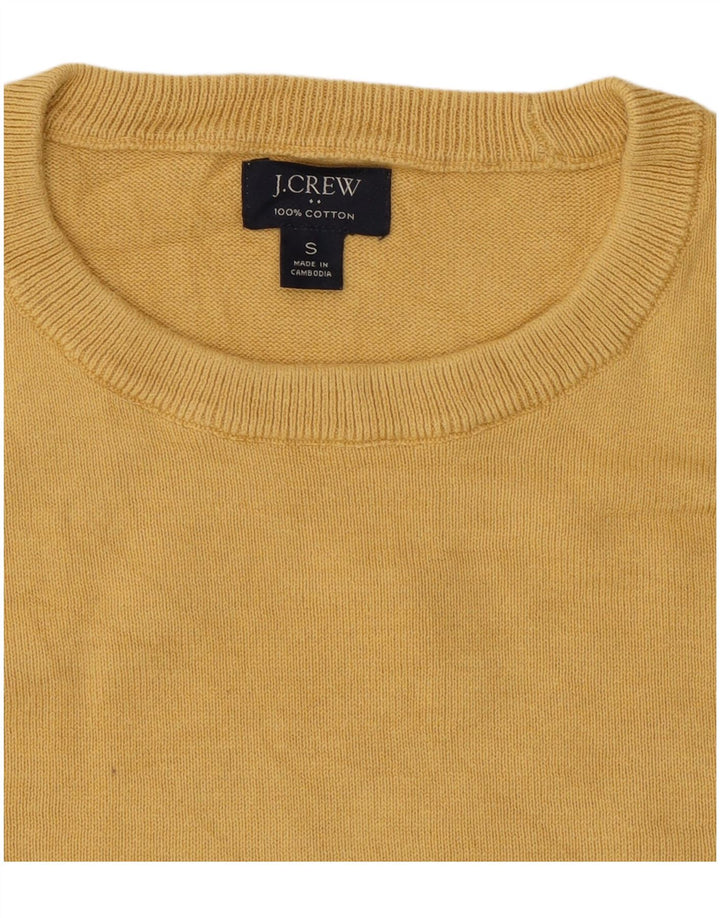 J. Crew Pull à col rond pour homme Petit coton jaune