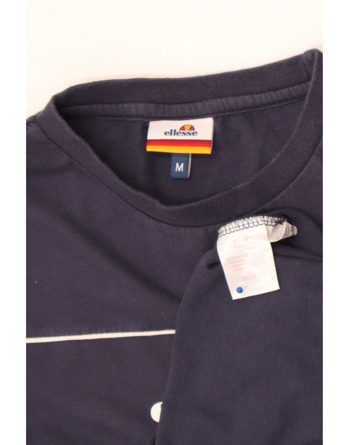 Ellesse Haut graphique coupe régulière à manches longues pour homme en coton bleu marine moyen