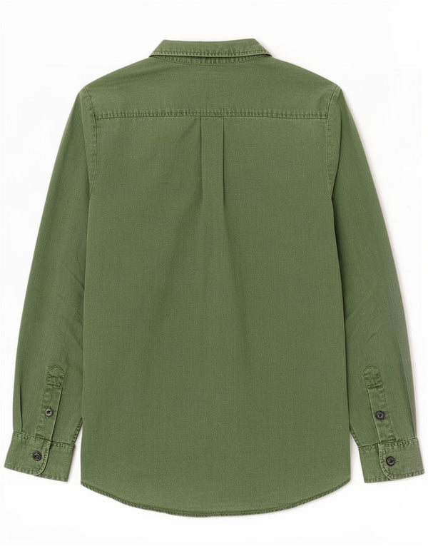 Zara Chemise en jean pour femme UK 14 Lyocell vert moyen