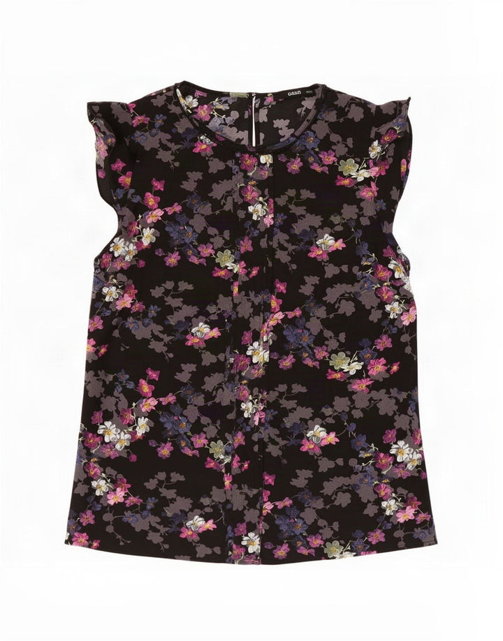 Oasis Chemisier Femme UK 12 Medium Noir Floral Polyester