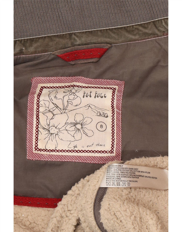 Fat Face Gilet rembourré pour femme UK 8 Small Gris Polyester