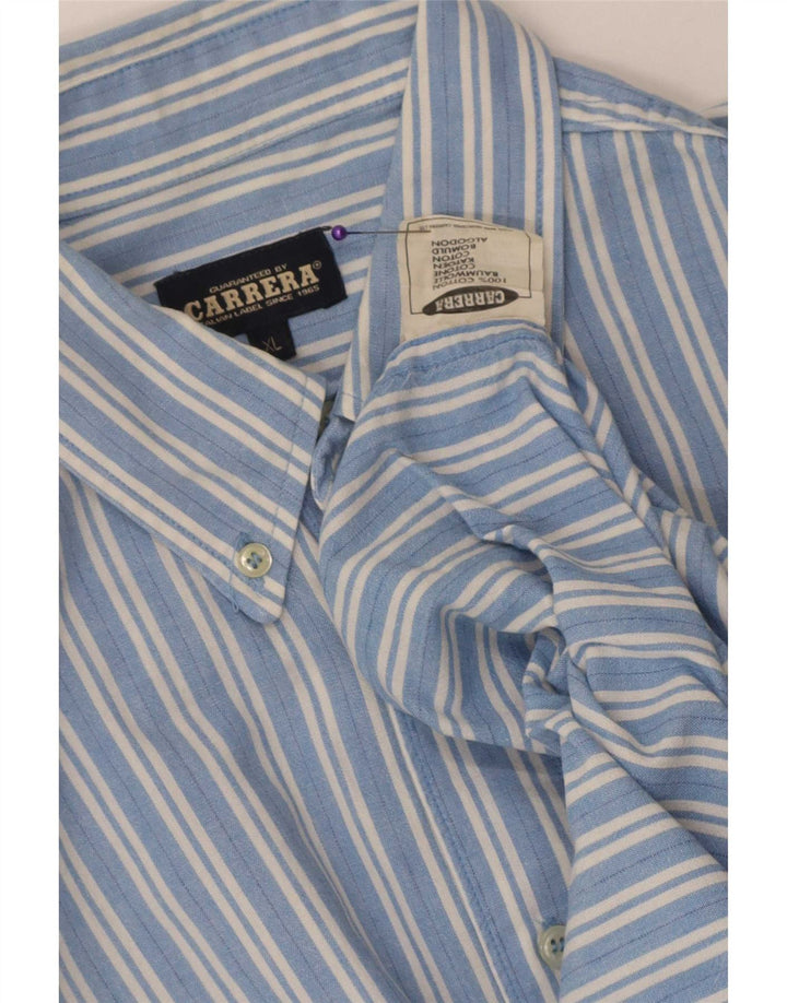 Carrera Chemise XL Bleu Rayé Coton Homme