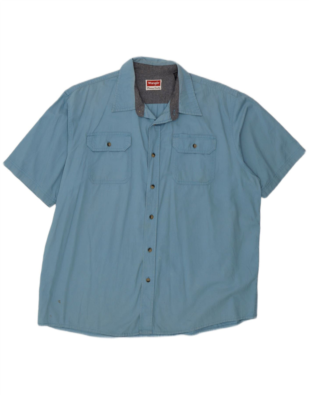 Wrangler Chemise à Manches Courtes Homme XL Bleu Coton