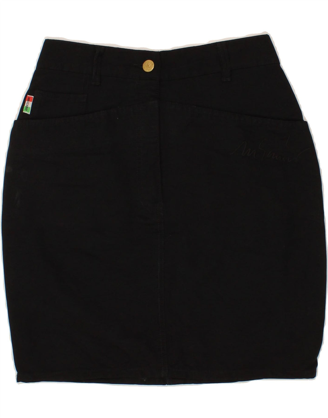 MOSCHINO Jupe en Jean Femme W26 Petit Noir Coton