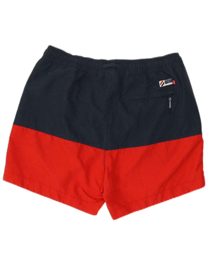 Superdry Short de Bain Homme Bleu Marine Moyen Colorblock Polyester