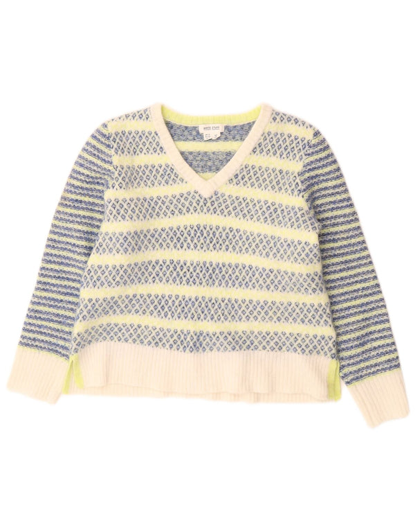 Pull White Stuff Femme Col V UK 12 Medium Multicolore