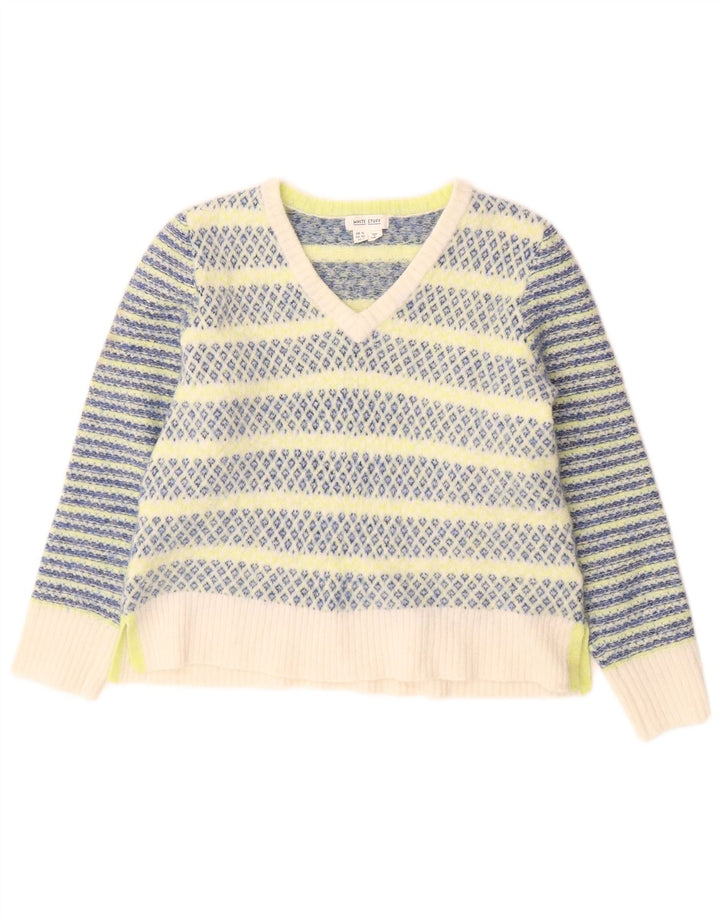 Pull White Stuff Femme Col V UK 12 Medium Multicolore