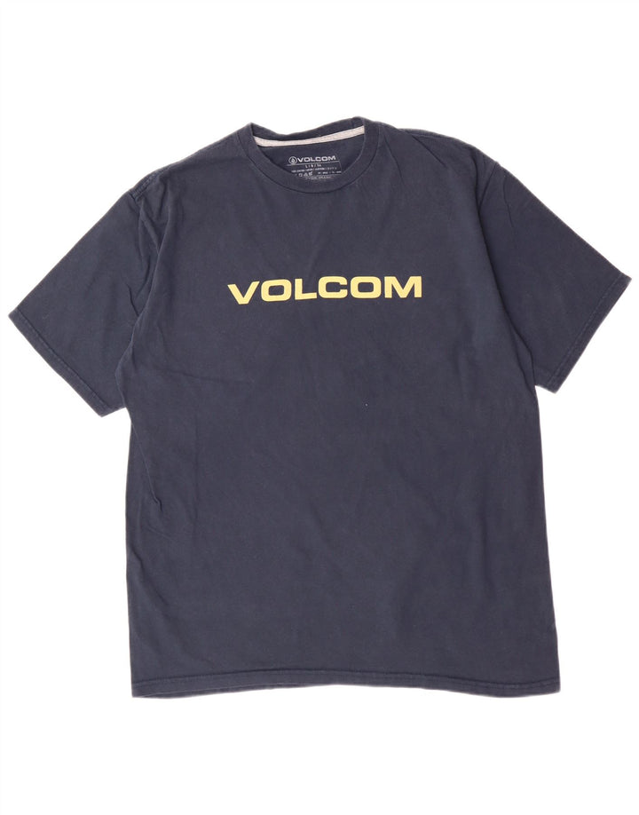 VOLCOM T-Shirt Graphique Homme Grand Bleu Marine Coton